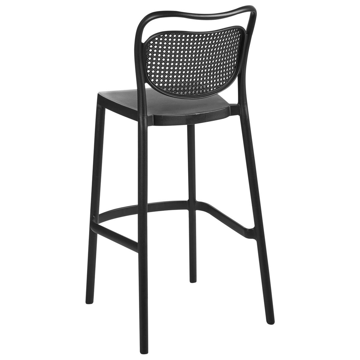 GARTEN-BARHOCKER 2er-Set Schwarz Celleno - Schwarz, Kunststoff (44/106/48cm) - Beliani