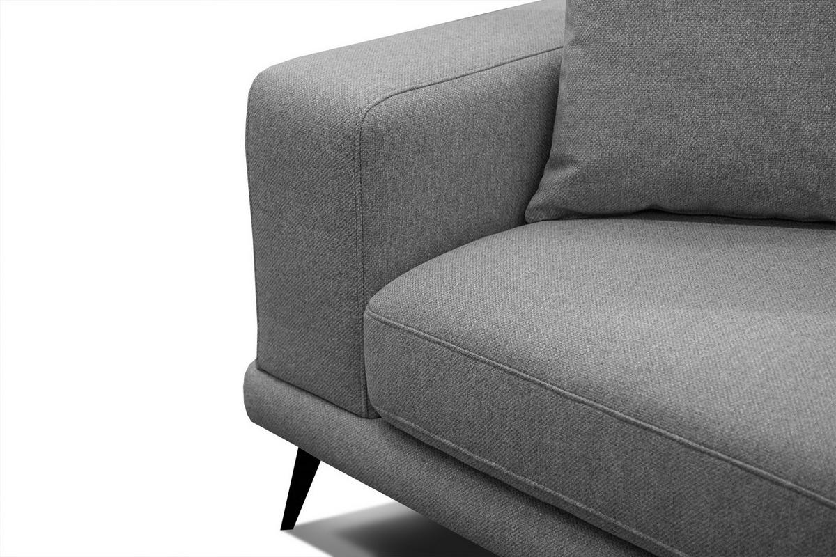 SOFA MEDIOLANE 3-Sitzer, grau - Grau, Holzwerkstoff/Textil (233/87/96cm) - Courtois Laville