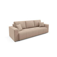 SOFA Giulia 3 Sitzplätze Beige - Beige, Holz (244/82/102cm) - Petits-meubles