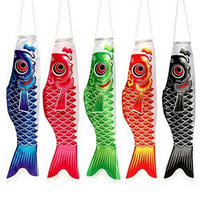 WINDSACK Fisch 5-teiliges Set 70 cm - Multicolor, Textil (70/17/1cm)