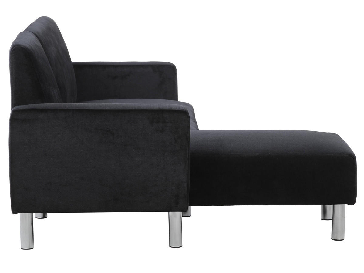 ECKSOFA Rio Anthrazit - Chromfarben/Anthrazit, Textil/Metall (209/73cm) - Habitat Garten
