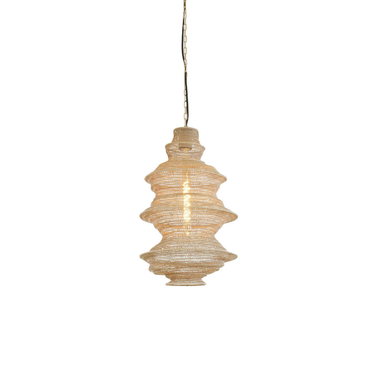 HÄNGELAMPE Nakisha Braun Ø31/55 cm - Braun, Metall (31/31/55cm) - Light & Living