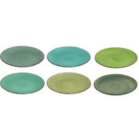 COOKINGLIFE Speiseteller Delice Grün ø 26,5 cm - 6 Stück - Grün, Keramik (26.5cm) - Cookinglife