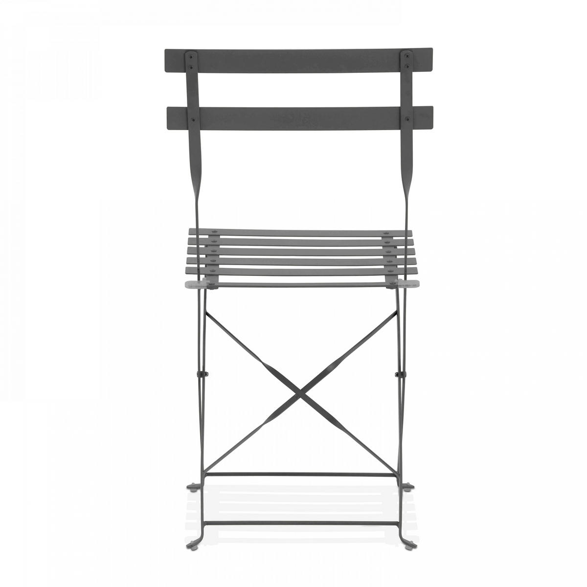 GARTENSTUHL, klappbar 2-tlg., Grau - Grau, Metall (46/82/42cm) - Oviala