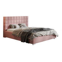 POLSTERBETT 160x200 mit Bettkasten Noris, Samtstoff, Rosa - Pink, Holz/Textil (160/200cm) - Emporius