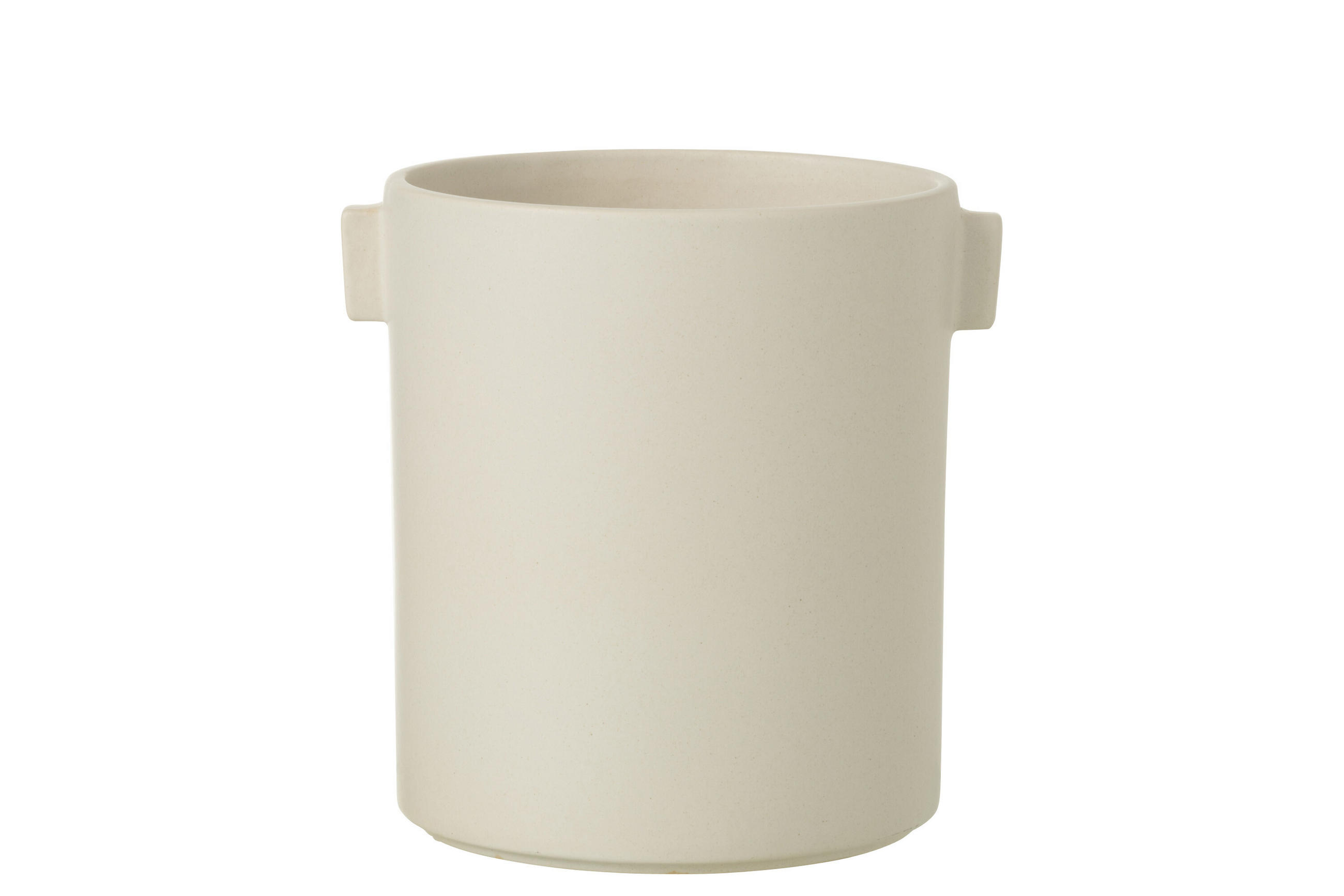 BLUMENTOPF HENKEL - Töpferei - Weiß - Ø 14 cm - Weiß, Keramik (14/17cm) - J-Line