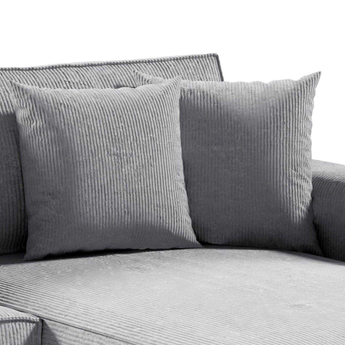 ECKSOFA Isaac 4 Sitzplätze Hellgrau - Grau, Holzwerkstoff (294/185cm) - Petits-meubles