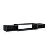 TV-SCHRANK Nordic Schwarz Beton 139.7 x 20.3 cm mit offenen Regalen - Schwarz, Holzwerkstoff (139.7/20.3/29cm) - Vicco