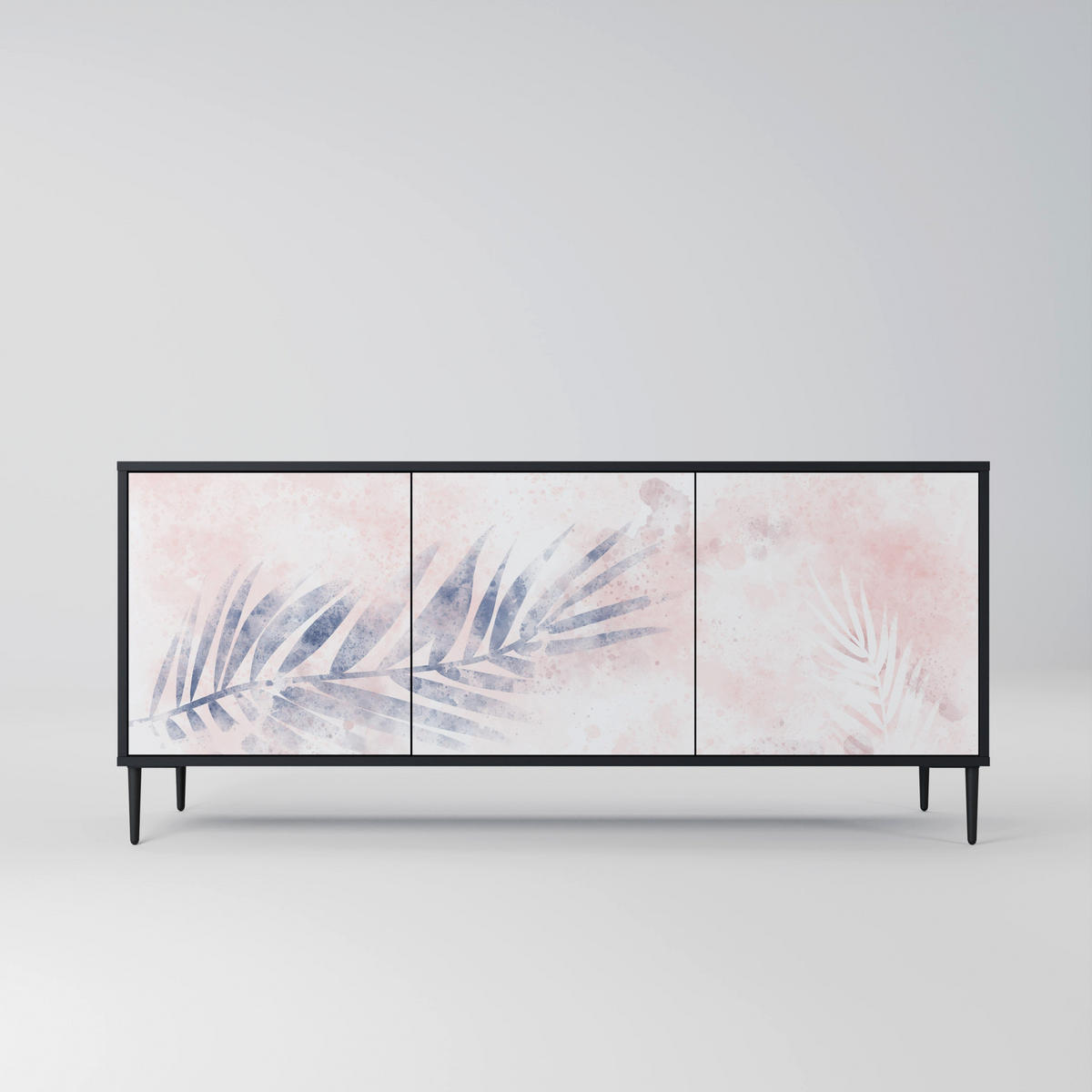 SIDEBOARD TIMELESS FLOAT, Eicheneffekt, 164,5x42x77,5 cm, 3 Türen - Eichefarben/Buchefarben, Holzwerkstoff/Buchenholz (164.5/77.5/42cm) - SpaceRebels