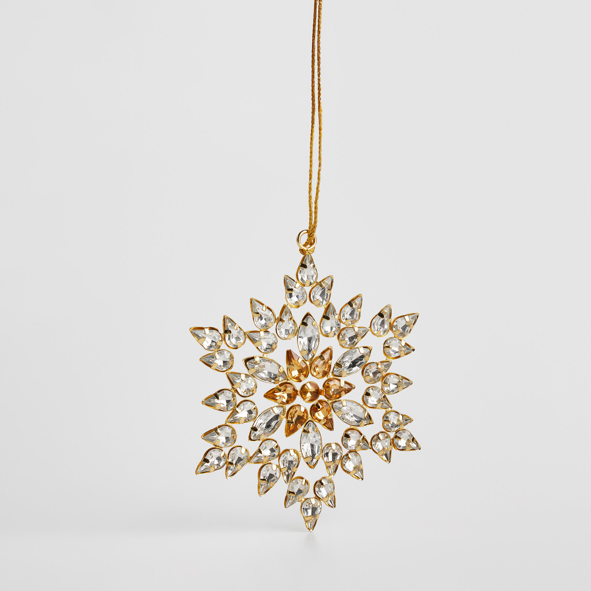 WANDDEKORATION Diastaro, Gold, 12 x 12 cm, Dekorative Weihnachtsdeko - Goldfarben, Kunststoff (12/12/1cm) - home&you