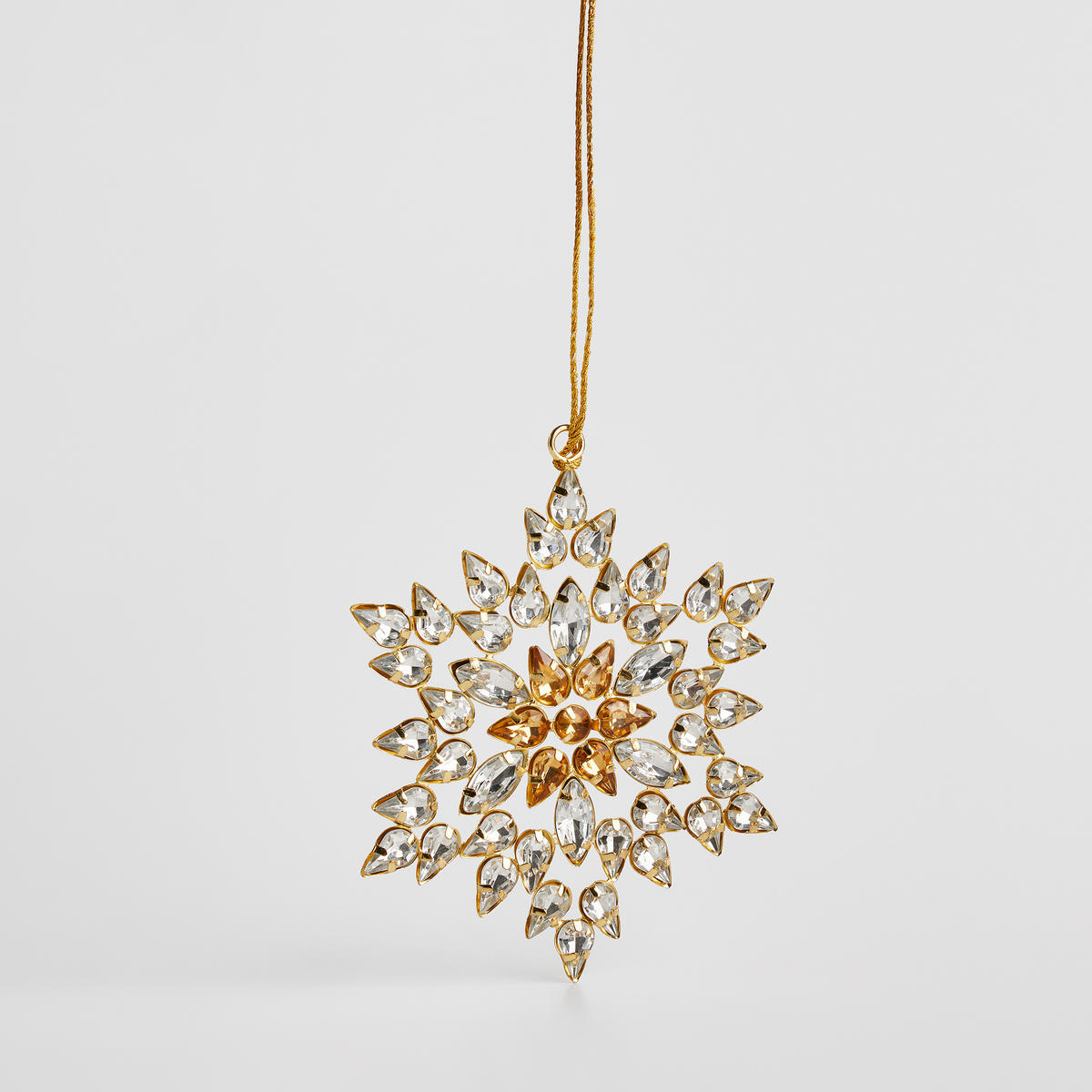 WANDDEKORATION Diastaro, Gold, 12 x 12 cm, Dekorative Weihnachtsdeko - Goldfarben, Kunststoff (12/12/1cm) - home&you