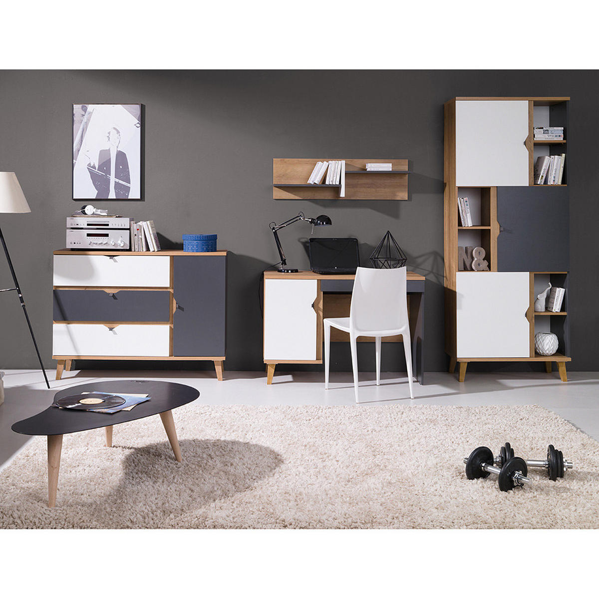 KOMMODE Maribor-132 - Braun, Holzwerkstoff (120/90/40cm) - Lomado