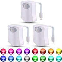 TOILETTENLICHT mit Bewegungssensor, mehrfarbig, 6,8/6,7/1,7 cm,3er-Pack - Weiß, Kunststoff (7/15/9cm)