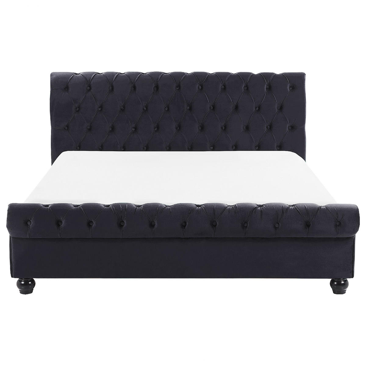 BETT 140/200cm Schwarz Avallon - Schwarz, Textil (140/200cm) - Beliani