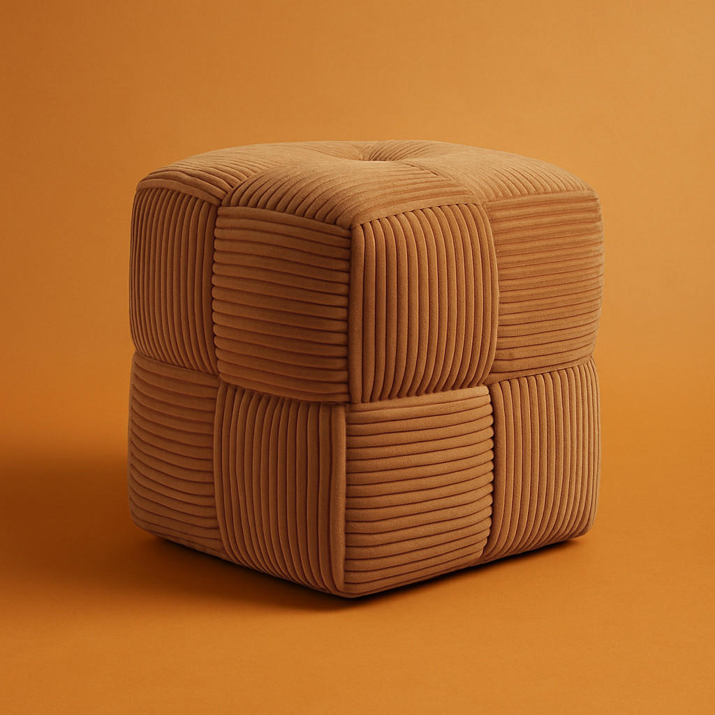 POUF Wiki braun 43/43/43 cm Textil - Braun, Textil (43/43/43cm) - Mondex