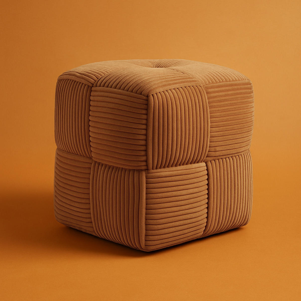POUF Wiki braun 43/43/43 cm Textil - Braun, Textil (43/43/43cm) - Mondex