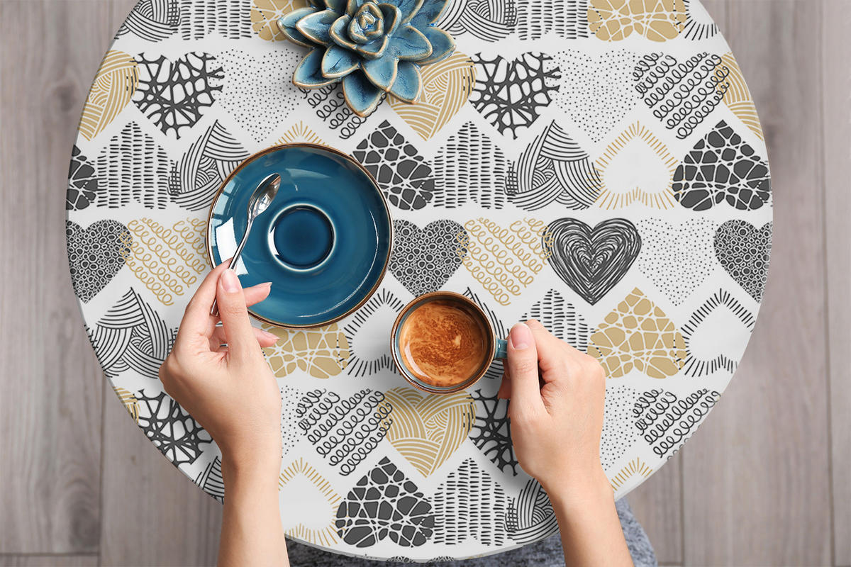 MÖBELAUFKLEBER 100x50 cm Cartoon-Herzen - Multicolor, Kunststoff (100/50/50cm) - TULUP