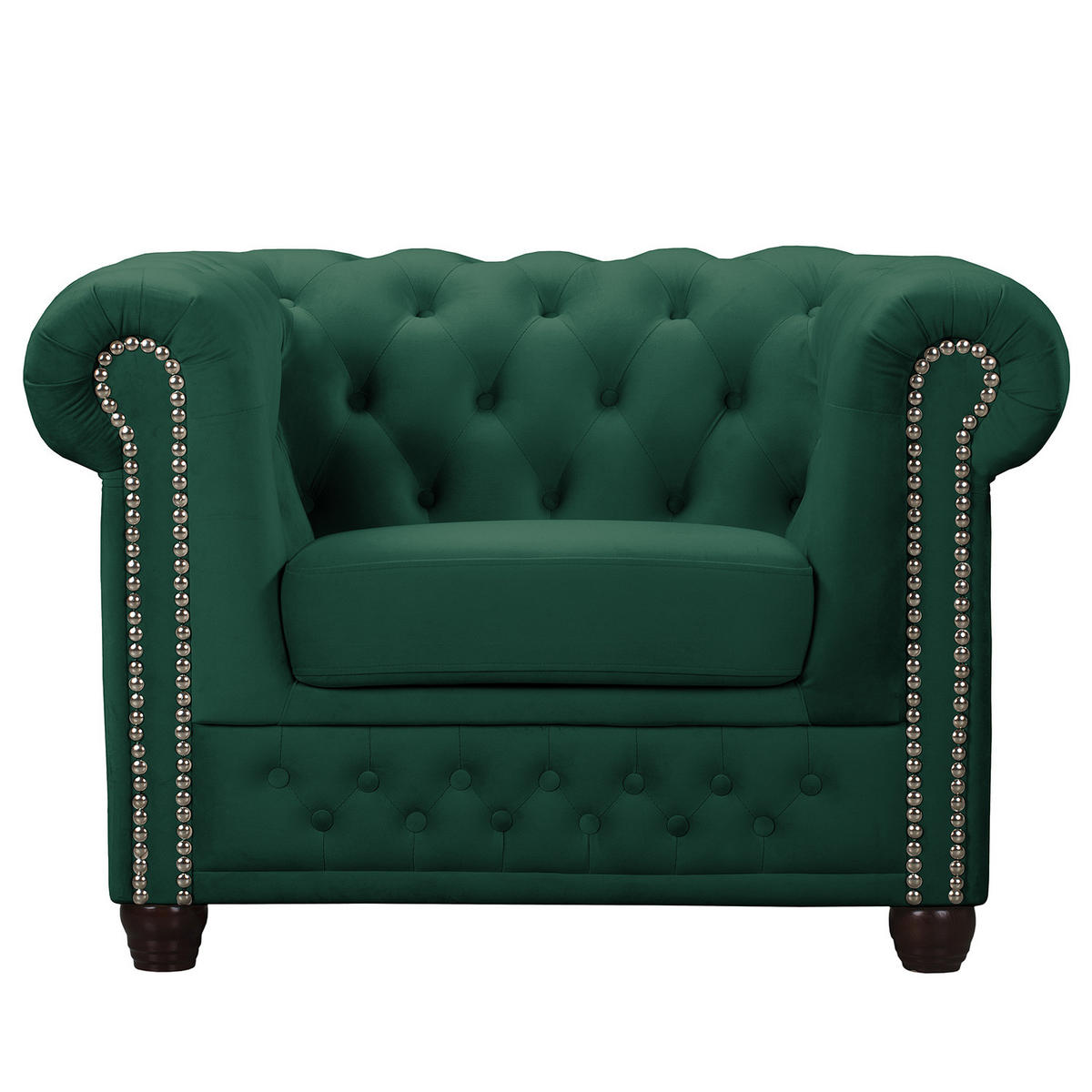 SESSEL - Buchefarben/Grün, Buchenholz/Textil (104/72/86cm) - home24