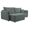 ECKSOFA Malody, Seite: Links - Schwarz/Grau, Holz/Kunststoff (227/147cm) - MIRJAN24