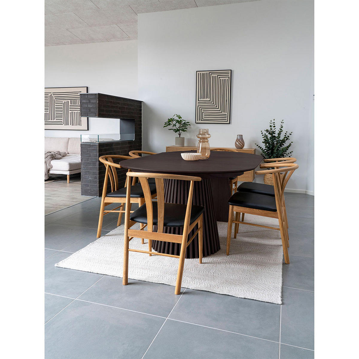 ESSTISCH Osaka Schwarz 120/120/75 cm - Schwarz, Holz (120/120/75cm) - ebuy24