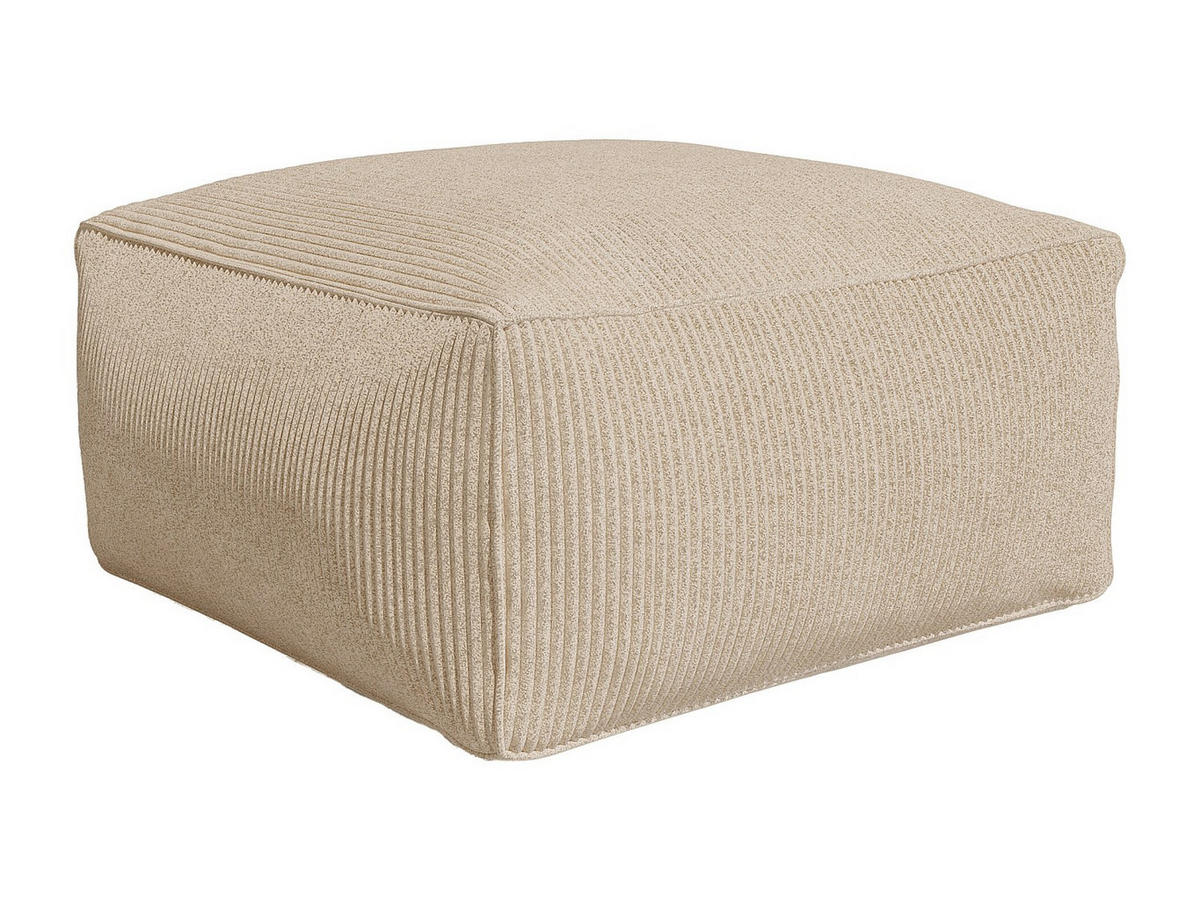 SITZHOCKER - 1 Person - stoff - beige Noumara - Beige, Textil (70/35/70cm) - Vente-Unique
