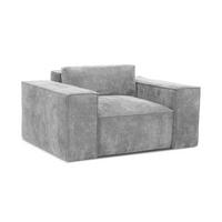 SCHLAFSESSEL Chenille Stoff Grau - Hellgrau/Schwarz, Holzwerkstoff/Kunststoff (157/81/113cm) - Makamii