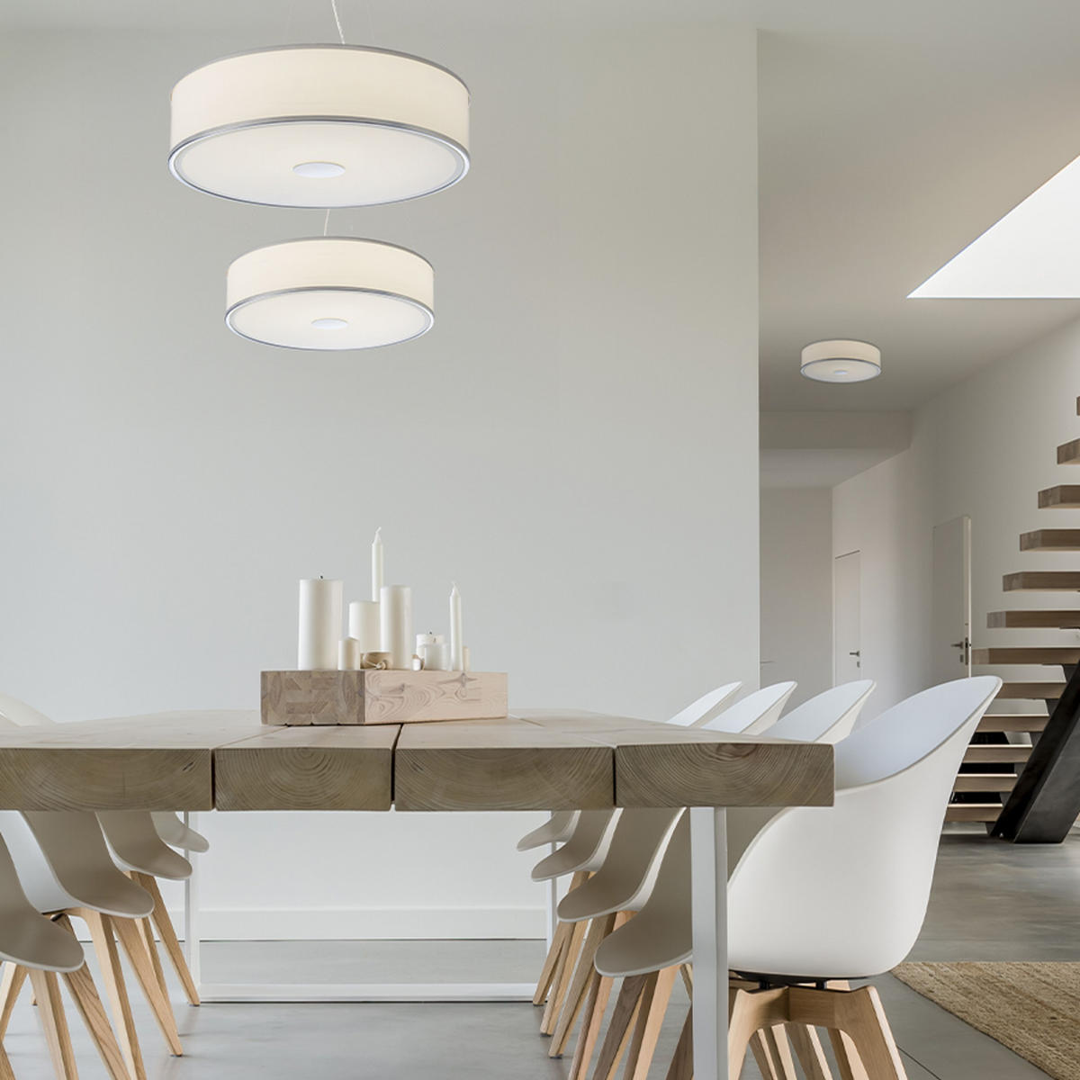 DECKENLEUCHTE CASSABLANCA LED 40 Chrom 35 W - Chromfarben, Metall (40/40/12cm) - Rendl