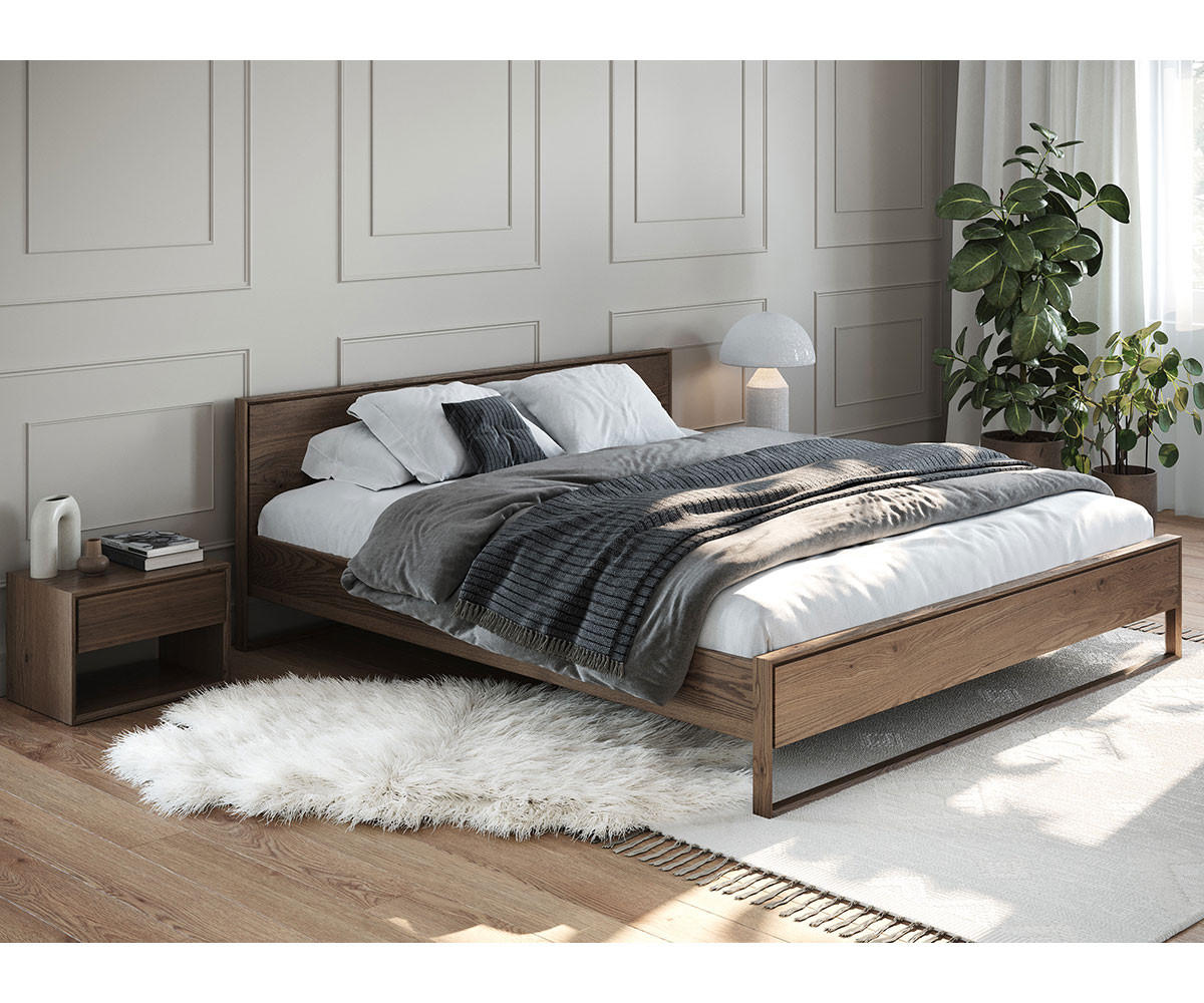 2ER-SET NACHTKONSOLE Adria Smoke Wildeiche 50 / 35 / 35cm - Eichefarben, Holz (50/35/35cm) - Feldmann-Wohnen