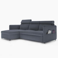ECKSOFA mit Schlaffunktion und Bettkasten, Grau - Grau, Holzwerkstoff/Textil (220/140cm) - Idohome