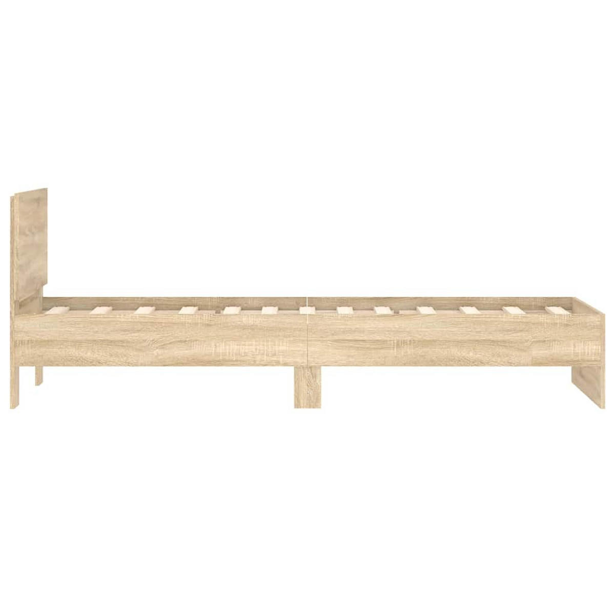 BETTGESTELL Ohne Matratze Mit Kopfteil Sonoma-Eiche 90/190 Cm - Braun, Holzwerkstoff (90/190cm) - vidaXL