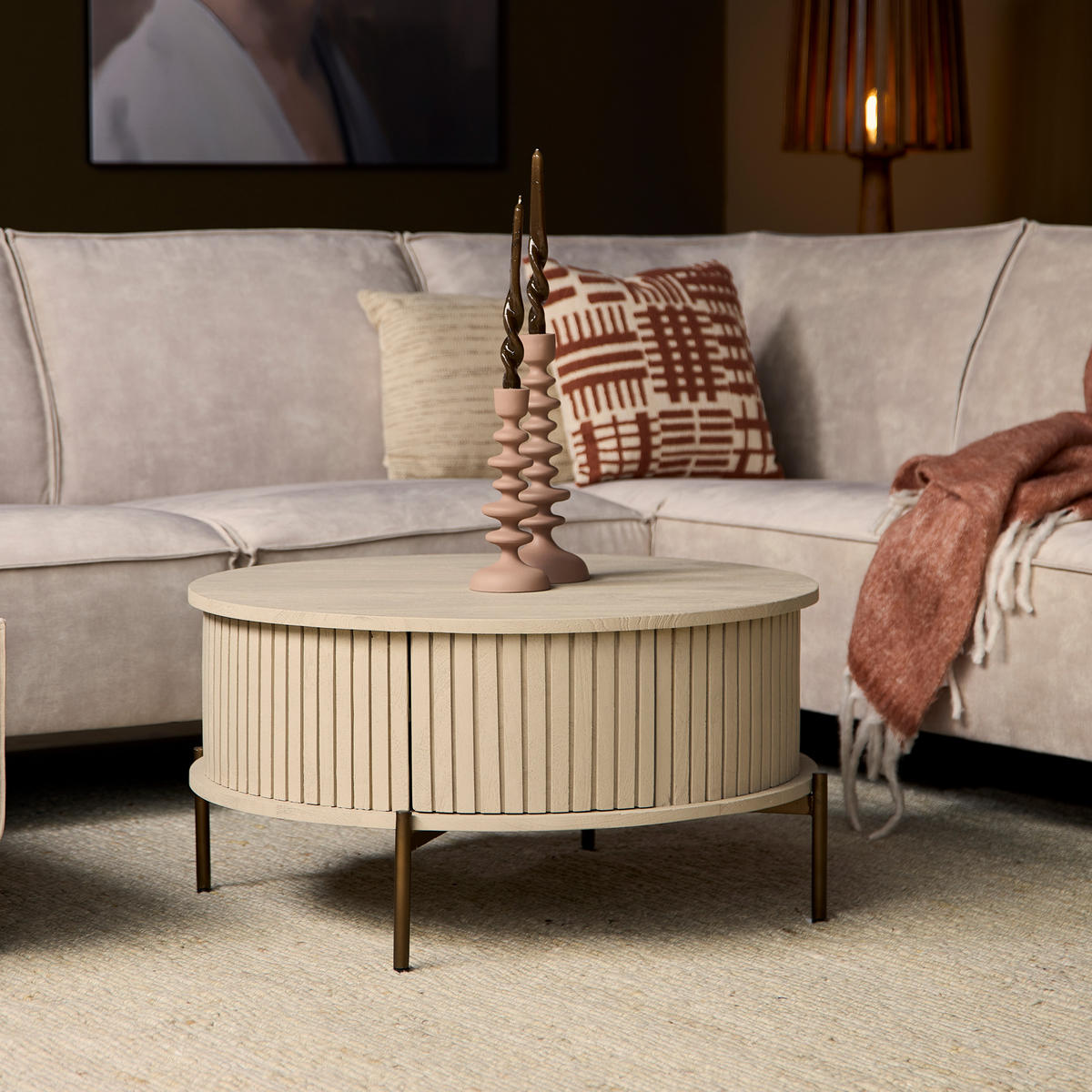 COUCHTISCH Madison Beige 80/80/40 cm - Beige, Holz (80/80/40cm) - Starfurn