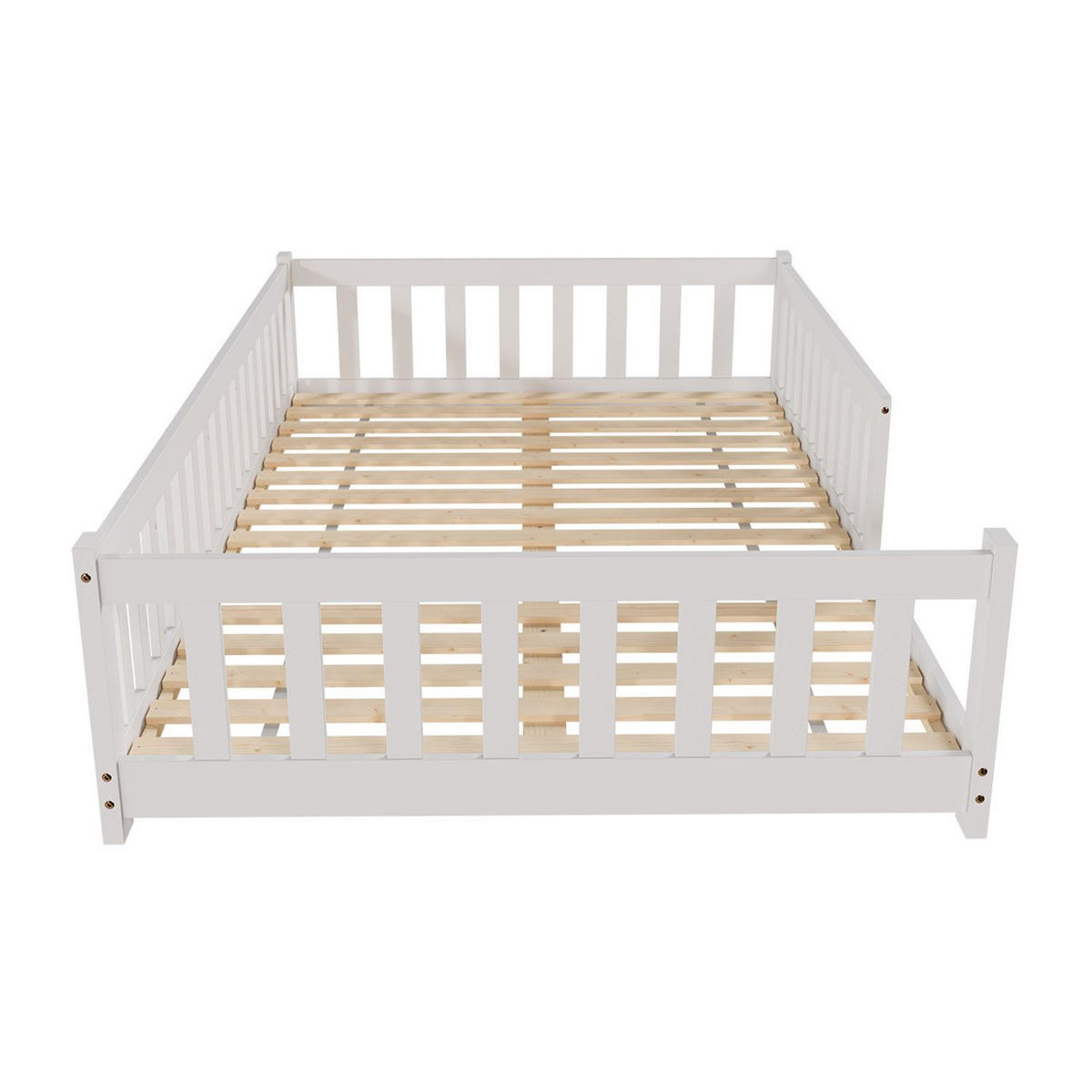 KINDERBETT Naya weiß 120x200 cm - Weiß, Holz (120/200cm) - Juskys