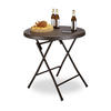 GARTENTISCH - Dunkelbraun, Kunststoff/Metall (80/80/74cm) - Relaxdays