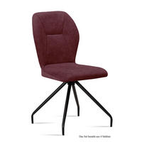 ESSZIMMERSTUHL (4er-Set) Dinnie 51x92x60 Schwarz/Marsala - Brombeere/Schwarz, Kunststoff (60/92/51cm) - 58aufmkessel