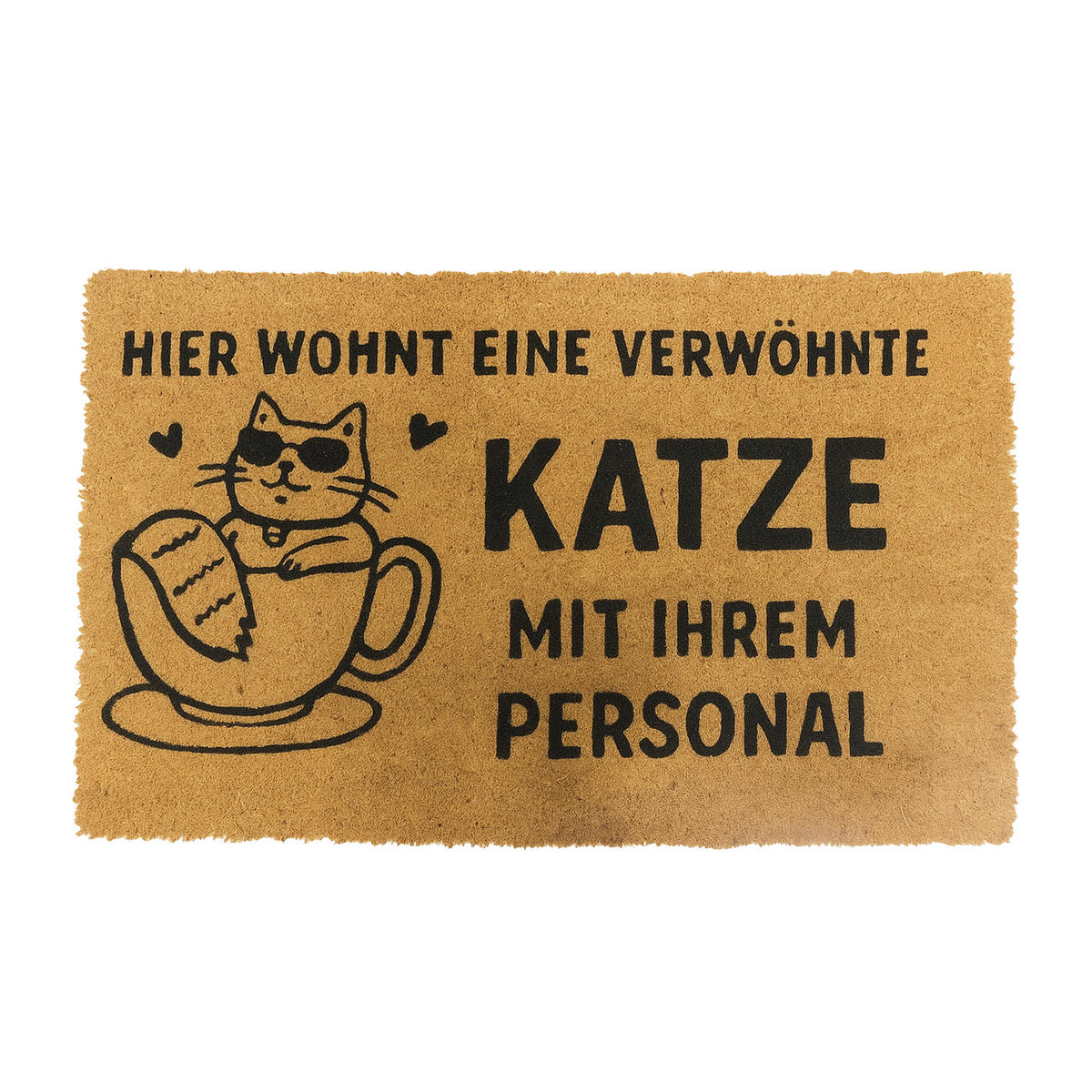 FUSSMATTE - Hellbraun, Kunststoff/Textil (60/40cm) - Relaxdays