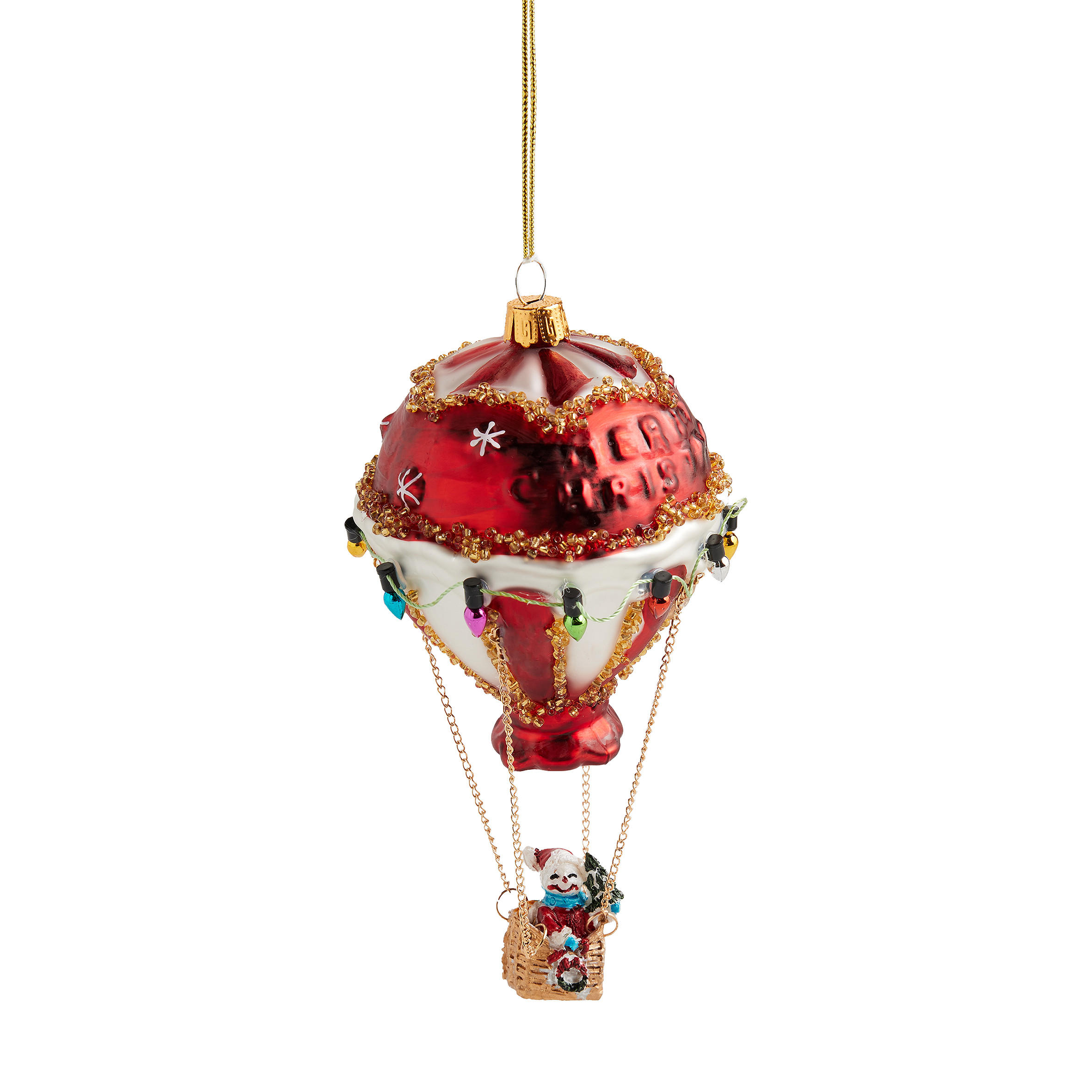 GLASKUGEL Twirlos, mehrfarbig, 8 x 8 x 16 cm, Dekorative Weihnachtsdeko - Multicolor, Glas (8/8/16cm) - home&you