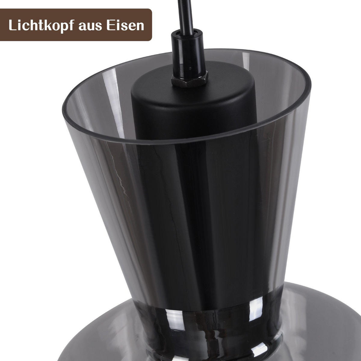 HÄNGELEUCHTE Fyxxu 15.0/150.0/56.0 cm - Grau, Glas (56/15/150cm) - ZMH