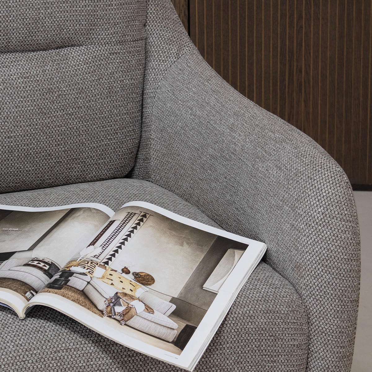 SESSEL Drehbar aus Stoff und Metall, taupe - Taupe, Textil (75/85/70cm) - Giga Meubel