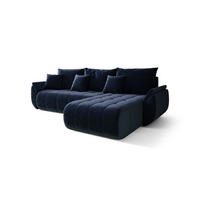 ECKSOFA mit Schlaffunktion TOKYO L Monolith 77 Rechts - Blau, Textil (280/185cm) - Bedante