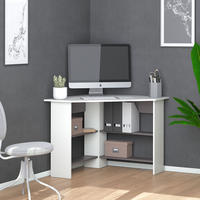 ECKSCHREIBTISCH Arion Weiß 90 x 90 cm - Anthrazit/Weiß, Holzwerkstoff (90/90/74cm) - Vicco