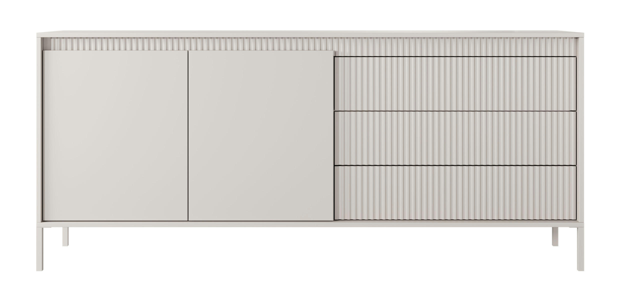 SIDEBOARD Falsetto Beige 187 cm - Beige, Holzwerkstoff/Metall (187/81.5/39.5cm) - Selsey