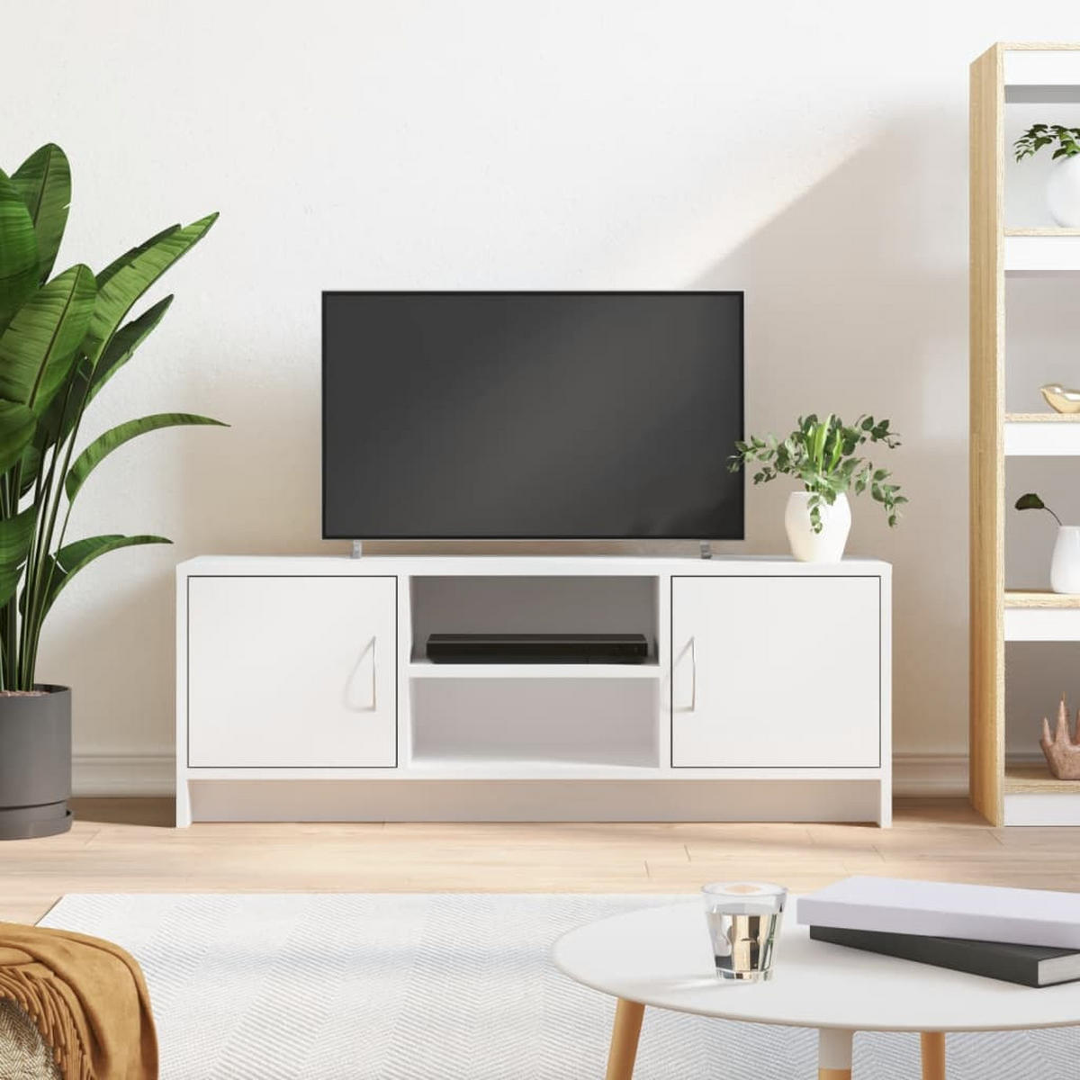 TV-SCHRANK Weiss 102/30/37,5 Cm Holzwerkstoff - Weiß, Holzwerkstoff (30/37.5/102cm) - vidaXL