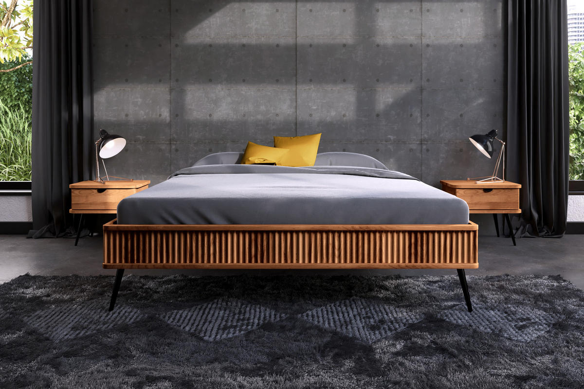 BETTGESTELL LINA 80x190 Kernbuche - Kernbuche, Holz (80/190cm) - byoak