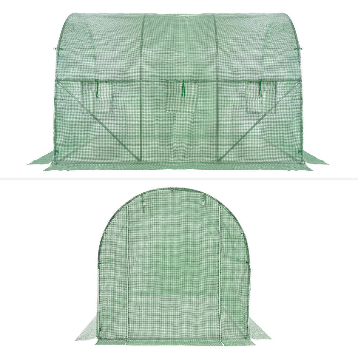 GEWÄCHSHAUS - Grün, Kunststoff (200/200/300cm)