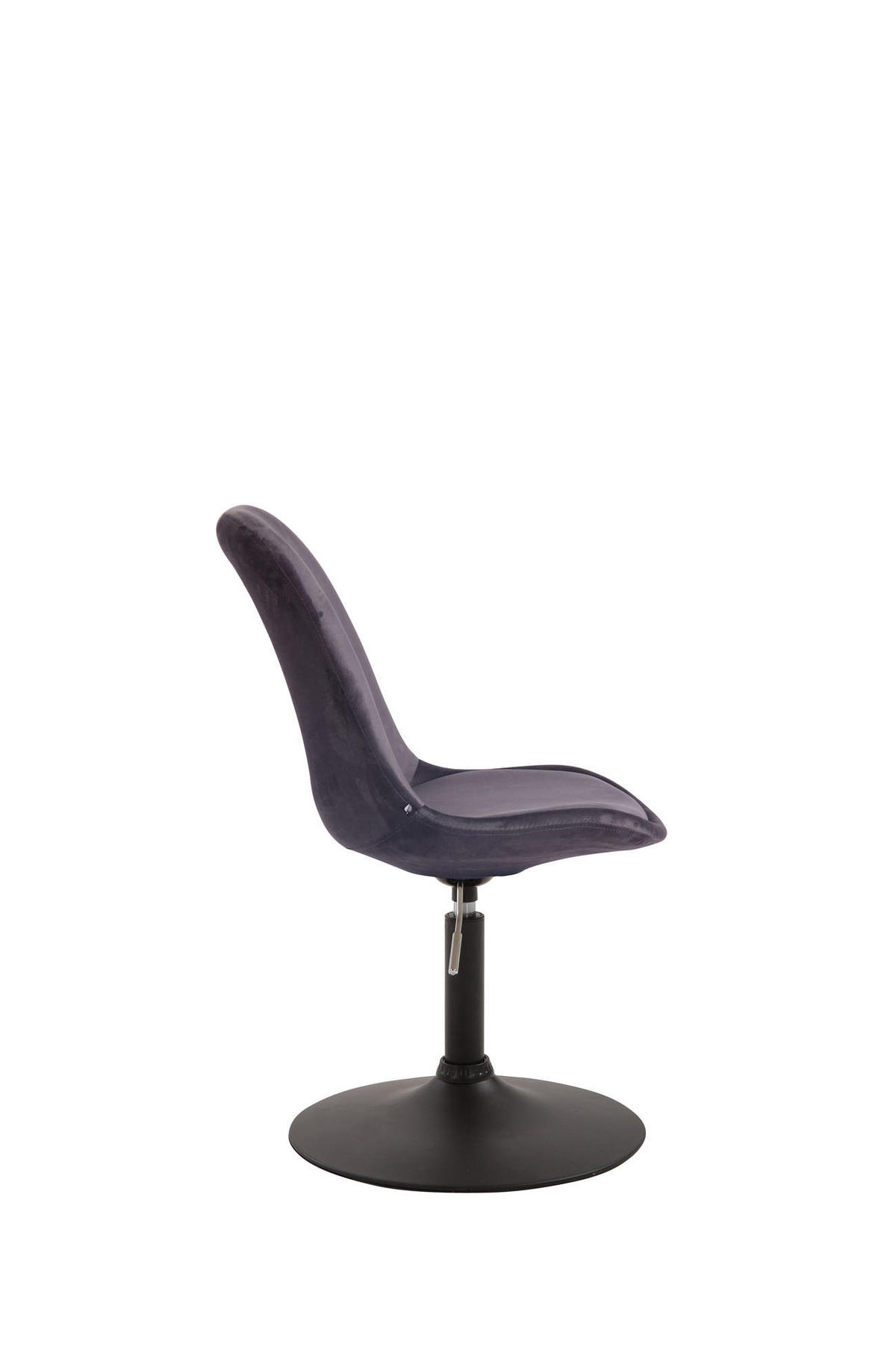 ESSZIMMERSTUHL Samt dunkelgrau - Dunkelgrau/Schwarz, Textil/Metall (48/76/57cm) - CLP