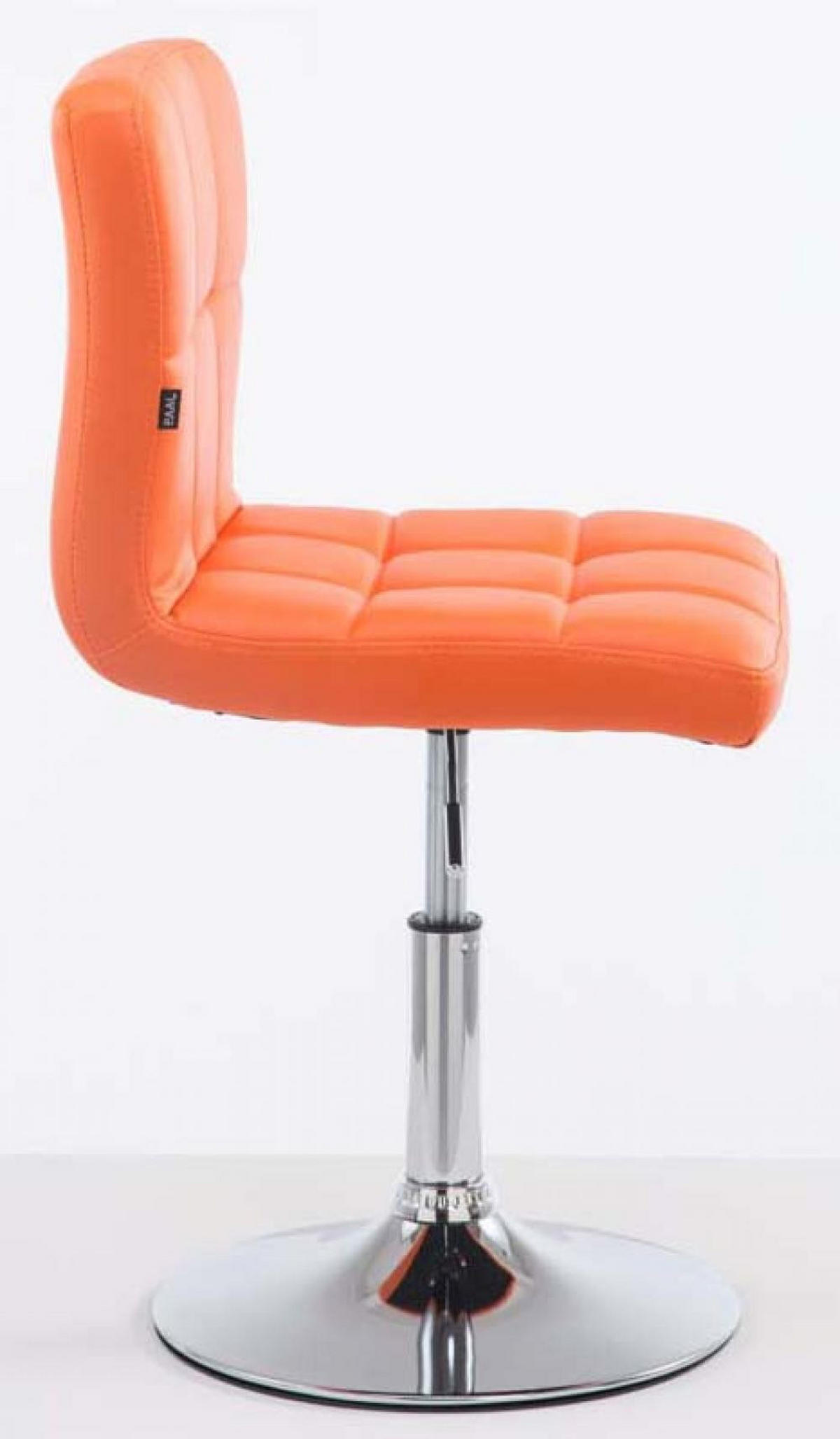 DREHSTUHL 2er Set Lederlook orange - Chromfarben/Orange, Textil/Metall (44/74/49cm) - CLP