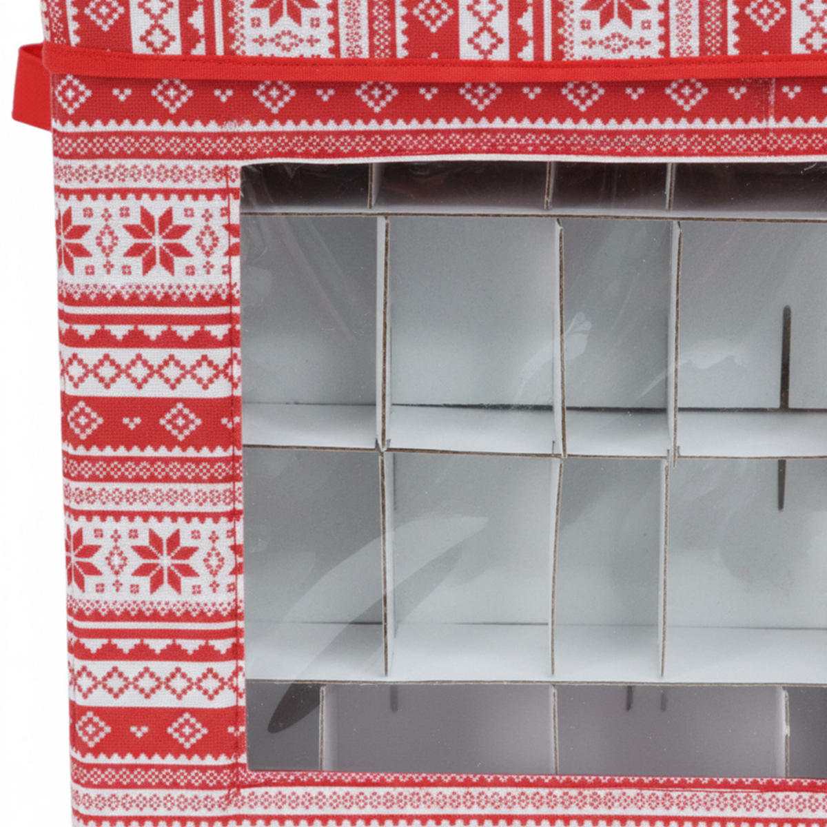 3XWEIHNACHTSKUGEL-AUFBEWAHRUNGSBOX - Multicolor, Wellpappe/Kunststoff (33/33/33cm) - Relaxdays