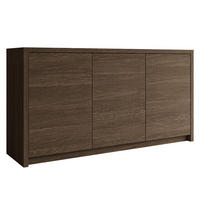 COMODĂ Solid 3D - maro închis/negru, material plastic/compozit lemnos (150/79/40cm) - MIRJAN24