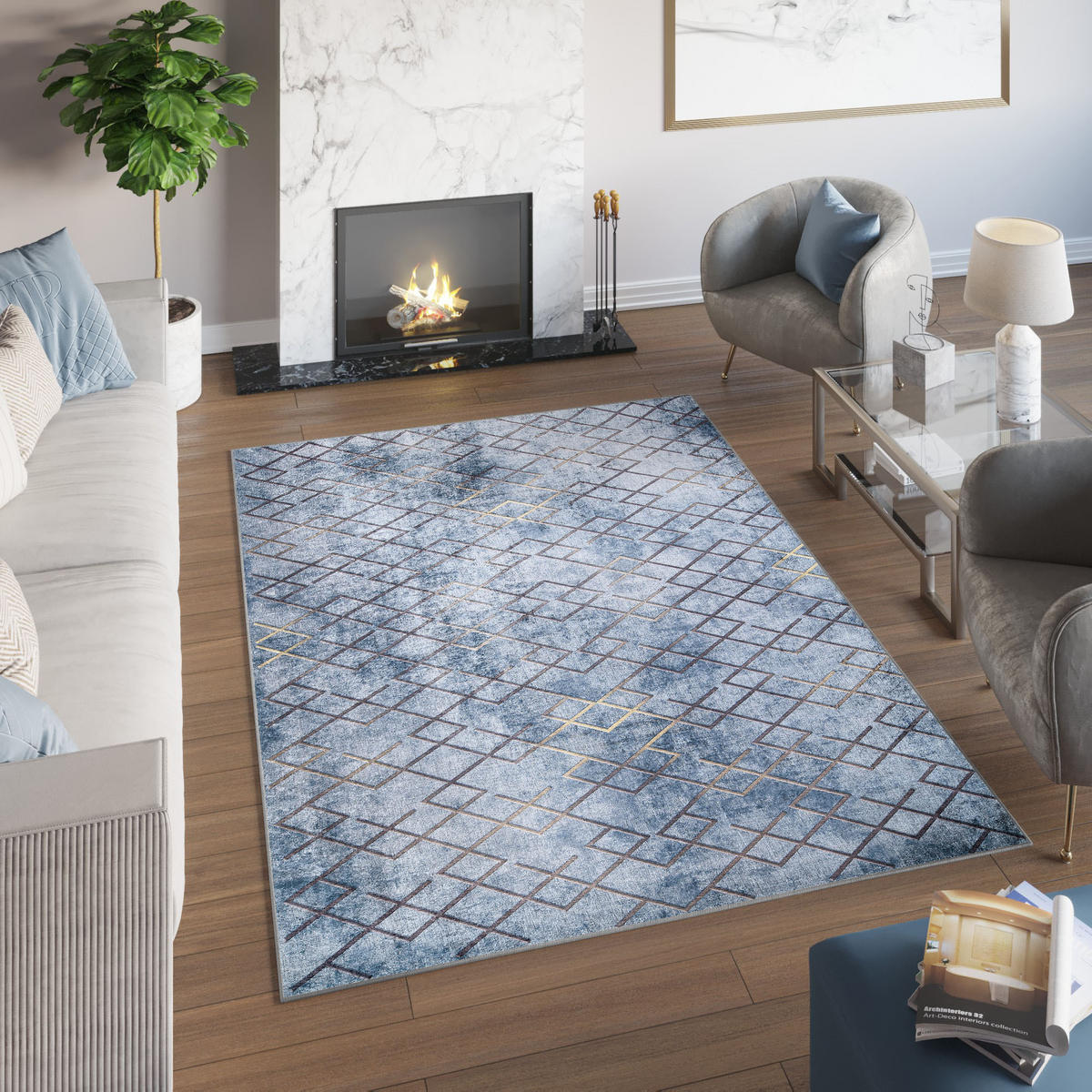 TEPPICH TOSCANA Hellgrau 120/170 cm - Hellgrau, Textil (120/170cm) - Tapiso