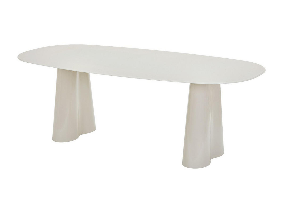 ESSTISCH - 8 Personen - holz - beige Avalina - Beige, Glas/Holz (110/220/76cm) - Vente-Unique